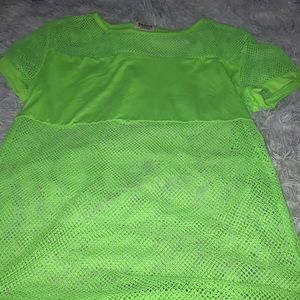 Neon fish net shirt